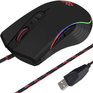 Mysz Dla Graczy Myszka Pro Gamingowa Led 1200-7200 Dpi Ergonomiczna