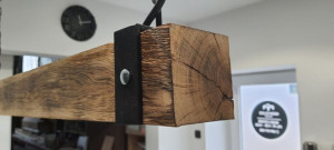 Lampa LOFT /  z belki dębowej / led - 80 cm