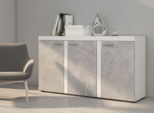 Duża komoda 3D fronty beton jasny 149 cm POLO 2
