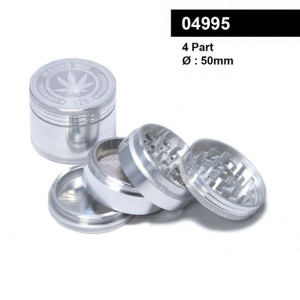 Młynek grinder 420 LEAF Aluminiowy 4 częściowy magnetyczny 50mm