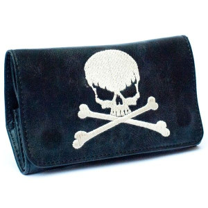 Torebka na tytoń i akcesoria do palenia La Siesta Tobbacco Pouch wzór SKULL