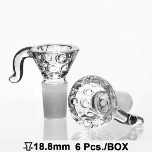 Zdobiony cybuch z rączką do bonga o szlifie 18.8 mm