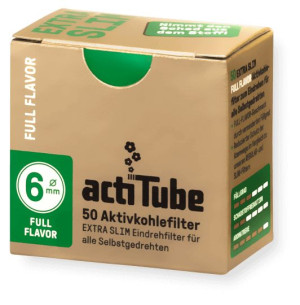ActiTube EXTRA SLIM Full Flavour - Aktywne filtry węglowe 6 mm 50 szt
