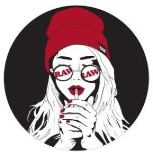Naklejka RAW ART DECO GIRL dziewczyna w czapce