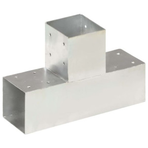 Łącznik do słupków w kształcie T, galwanizowany metal, 91x91 mm