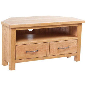 Szafka pod TV z szufladą, 88 x 42 x 46 cm, lite drewno dębowe