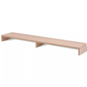 Podstawka pod monitor z płyty wiórowej 118x23,5x9 cm, beżowa