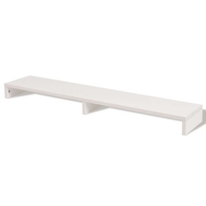 Podstawka pod monitor z płyty wiórowej 118 x 23,5 x 9 cm, biała