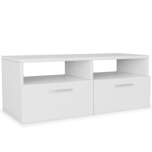 Szafka pod TV z płyty wiórowej, 95 x 35 x 36 cm, biała