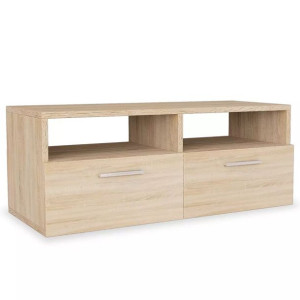 Szafka pod TV z płyty wiórowej, 95x35x36 cm, kolor dębowy