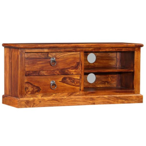 Szafka pod telewizor, lite drewno sheesham, 90 x 30 x 40 cm