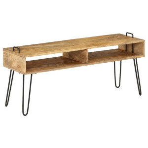 Szafka pod telewizor, lite drewno mango, 110 x 35 x 45 cm
