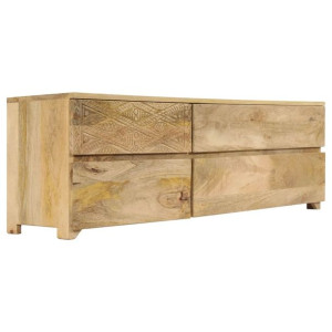 Szafka pod telewizor, lite drewno mango, 120 x 30 x 40 cm
