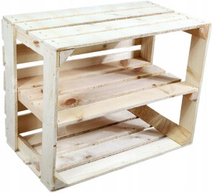 Skrzynka drewniana z długą półką 50x40x30 Display