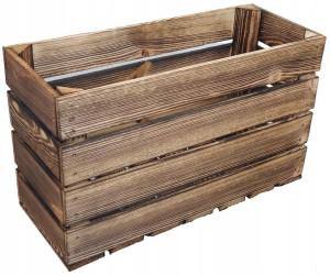 Skrzynka drewniana opalana 50 x 20 x 30 cm