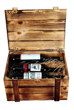 Skrzynka na wino stojak na wino na 6 butelek