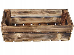 Skrzynka drewniana nowa opalana 50X20X15cm
