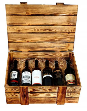 Skrzynka na wino stojak na wino na 12 butelek