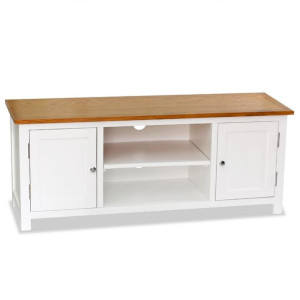 Szafka pod telewizor, 120 x 35 x 48 cm, lite drewno dębowe