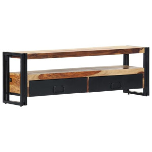 Szafka pod TV, 120 x 30 x 40 cm, lite drewno sheesham
