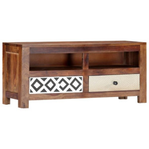 Szafka pod TV, 90 x 30 x 40 cm, lite drewno sheesham