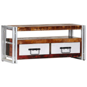 Szafka pod TV, 90 x 30 x 40 cm, lite drewno z odzysku