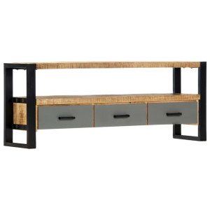 Szafka pod TV, 130x30x50 cm, lite drewno mango