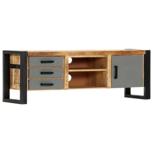 Szafka pod TV, 120x30x40 cm, lite drewno mango