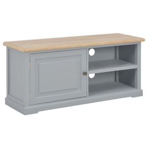 Szafka pod TV, szara, 90x30x40 cm, drewniana