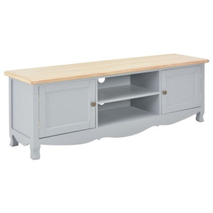 Szafka pod TV, szara, 120 x 30 x 40 cm, drewniana