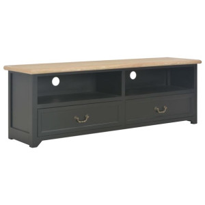 Szafka pod TV, czarna, 120 x 30 x 40 cm, drewniana