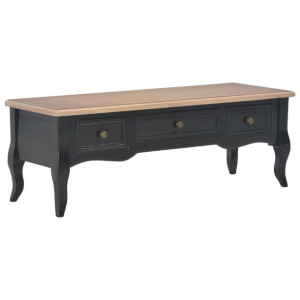 Szafka pod TV, czarna, 100 x 35 x 35 cm, drewniana