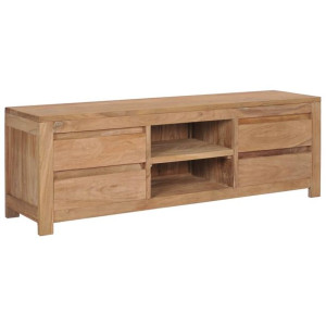 Szafka pod TV, 120x30x40 cm, lite drewno tekowe