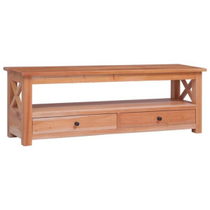 Szafka pod TV, 120x30x40 cm, lite drewno mahoniowe