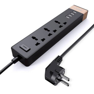Remax Ming Listwa Zasilająca Antyprzepięciowa 3 Gniazda (eu/uk/us) + 4 Usb