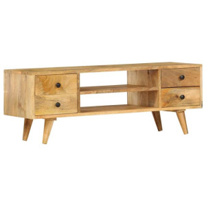 Szafka pod TV, 110 x 35 x 40 cm, lite drewno mango