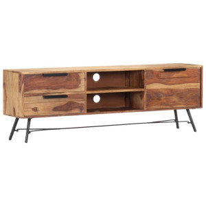 Szafka pod TV, 140x28x47 cm, lite drewno sheesham