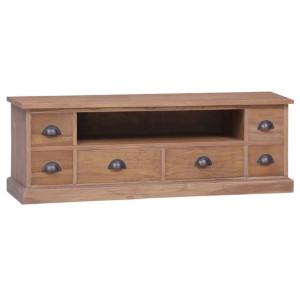 Szafka pod TV, 120 x 30 x 40 cm, lite drewno tekowe