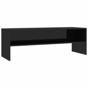 Szafka TV, czarna, wysoki połysk, 120x40x40cm, płyta wiórowa