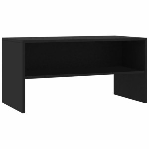 Szafka pod TV, czarna, 80 x 40 x 40 cm, płyta wiórowa