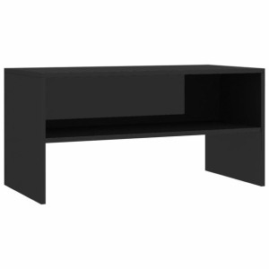 Szafka TV, czarna, wysoki połysk, 80x40x40 cm, płyta wiórowa