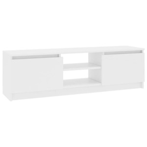 Szafka pod TV, biała, 120 x 30 x 35,5 cm, płyta wiórowa