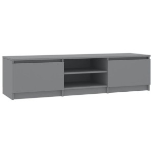 Szafka pod TV, szara, 140x40x35,5 cm, płyta wiórowa