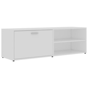 Szafka pod TV, biała, 120x34x37 cm, płyta wiórowa