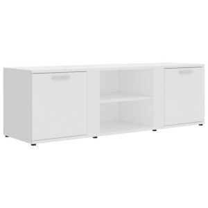 Szafka pod TV, biała, 120x34x37 cm, płyta wiórowa