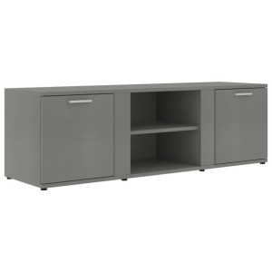 Szafka pod TV, szara, 120x34x37 cm, płyta wiórowa