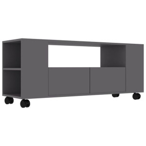Szafka pod TV, szara, 120x35x43 cm, płyta wiórowa