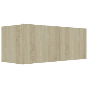 Szafka pod TV, dąb sonoma, 80x30x30 cm, płyta wiórowa