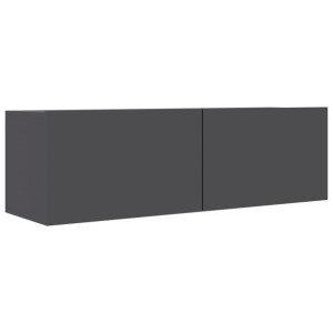 Szafka pod telewizor, szara, 100x30x30 cm, płyta wiórowa