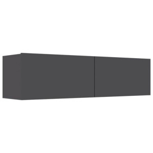 Szafka TV, szara, 120x30x30 cm, płyta wiórowa